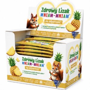 Здоровий льодяник “Mniam-Mniam” зі смаком ананасу (40 шт/уп) Zdrowy Lizak