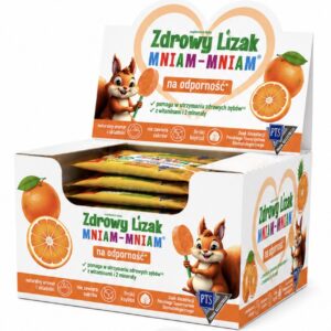 Здоровий льодяник “Mniam-Mniam” зі смаком апельсину (40 шт/уп) Zdrowy Lizak