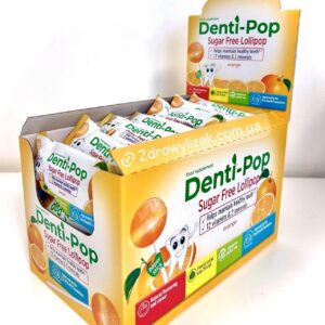Здоровий льодяник “Denti-Pop” зі смаком апельсину (40 шт/уп) Denti-Pop