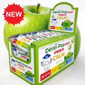 Здоровий льодяник Denti-Pop "Smart Calm" зі смаком яблука та м'яти (40 шт/уп)