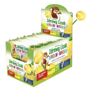 Здоровий льодяник “Mniam-Mniam” зі смаком лимона (40 шт/уп) Zdrowy Lizak