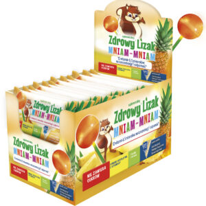 Здоровий льодяник “Mniam-Mniam” зі смаком ананасу (40 шт/уп) Zdrowy Lizak